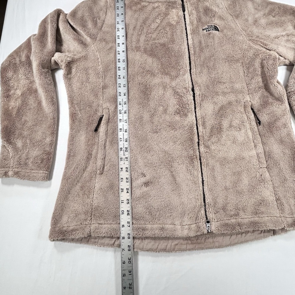 North Face Jacket Osito XL Fleece Sandy Brown Womens Thumb holes Asymmetrical - Picture 7 of 14